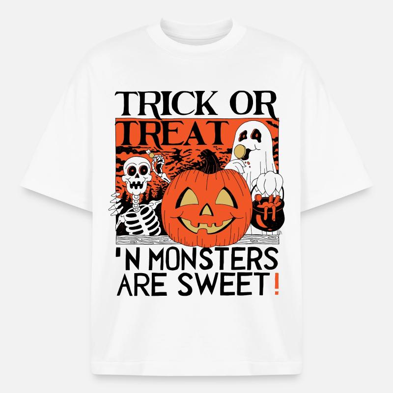 Süßes oder Saures - Boxy Heavyweight Unisex Organic T-Shirt von Stanley/Stella - Weiß