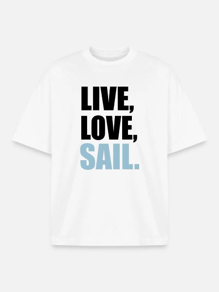 sailing - Boxy Heavyweight Unisex Organic T-Shirt by Stanley/Stella - white