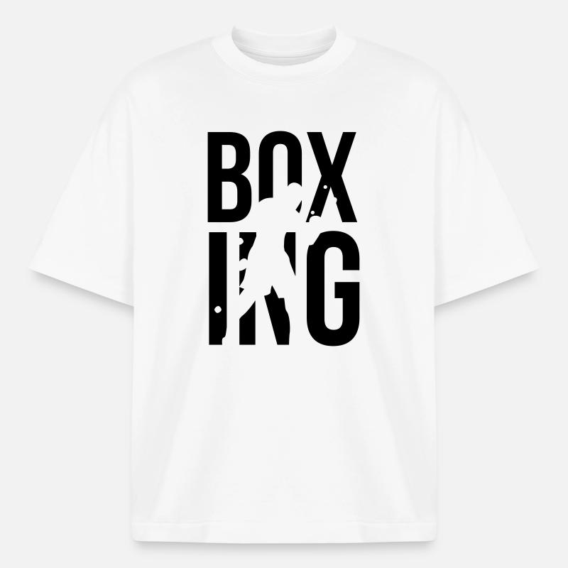 boxe - T-shirt unisexe épais coupe boxy Stanley/Stella - blanc