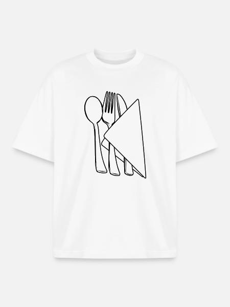 Couverts dans la serviette - T-shirt unisexe boxy épais biologique Stanley/Stella - blanc