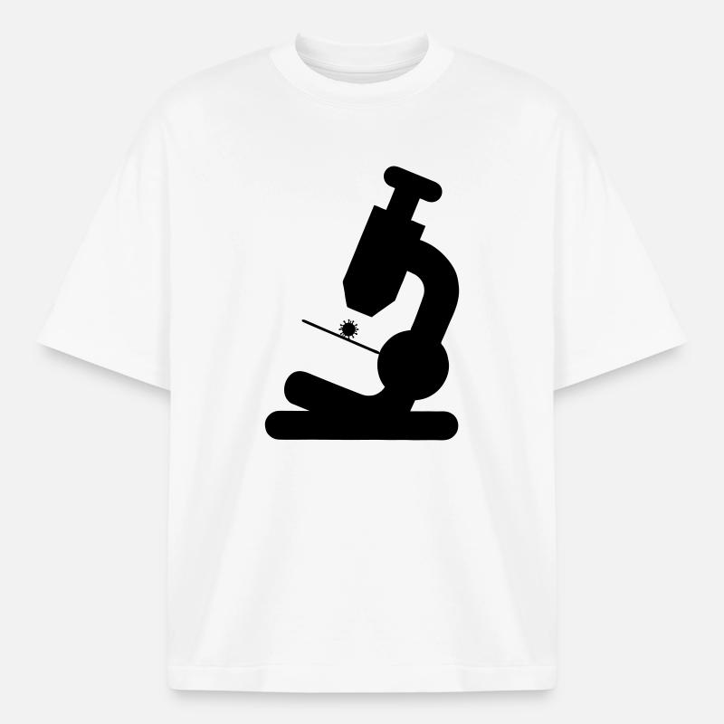 Microscope - T-shirt unisexe épais coupe boxy Stanley/Stella - blanc