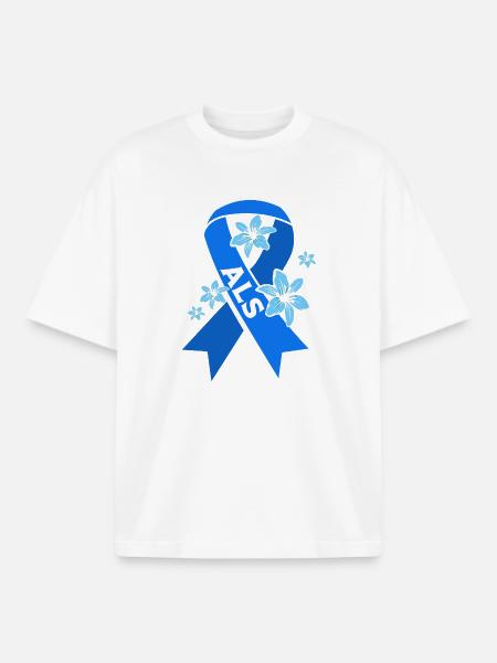 ALS Nervenkrankheit - Boxy Heavyweight Unisex Organic T-Shirt von Stanley/Stella - Weiß