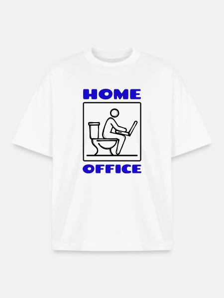 Laptop Profession Home Office Erklæring Job Office Humor - Stanley/Stella unisex boxy heavyweight T-shirt økologisk - hvid