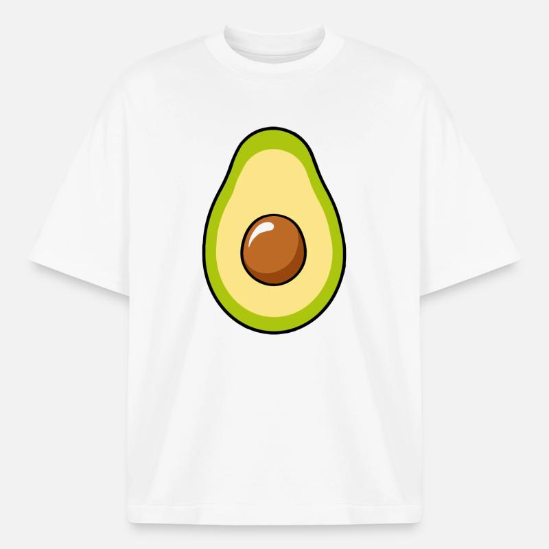Avocado - Heavyweight Boxy Unisex T-Shirt by Stanley/Stella - white