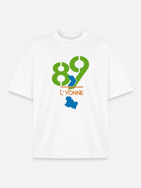 Logo 89 L'Yonne - Boxy Heavyweight Unisex Organic T-Shirt von Stanley/Stella - Weiß