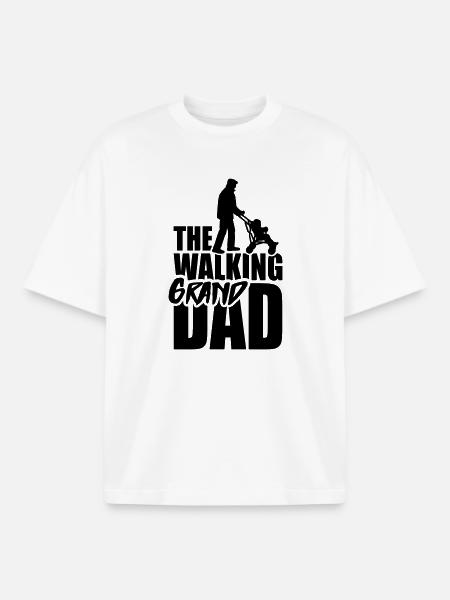 The walking grandad 1clr - Boxy Heavyweight Unisex Organic T-Shirt by Stanley/Stella - white