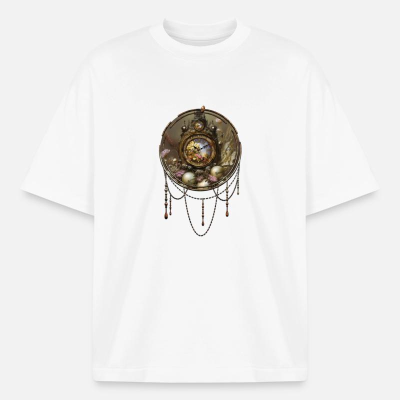 L’esthétique Steampunk - T-shirt unisexe épais coupe boxy Stanley/Stella - blanc