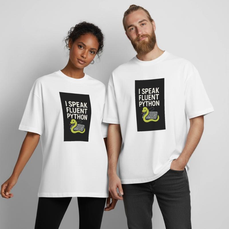 Python Coding Snake Heavyweight Boxy Unisex T-Shirt by Stanley/Stella