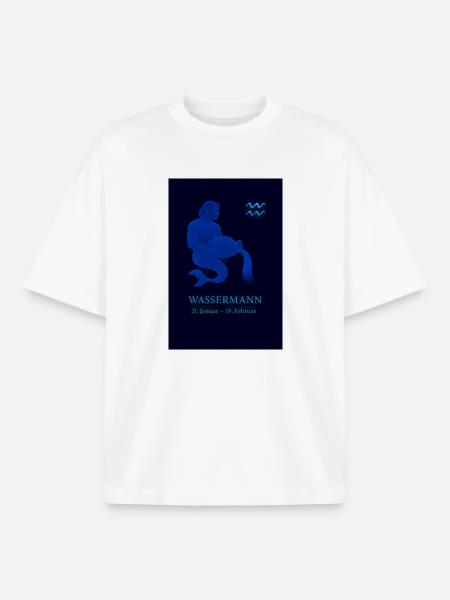 Wassermann Sternbild 20.01. – 18.02. Illustration - Boxy Heavyweight Unisex Organic T-Shirt von Stanley/Stella - Weiß