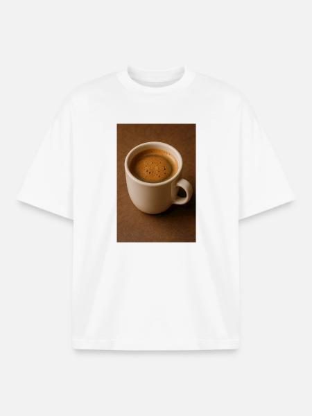A cup of coffee - Boxy Heavyweight Unisex Organic T-Shirt by Stanley/Stella - white