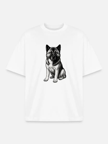 American Akita Holly - Boxy Heavyweight Unisex Organic T-Shirt von Stanley/Stella - Weiß