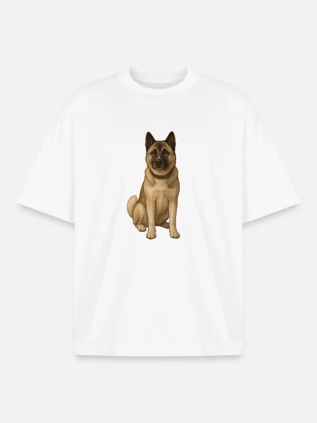 American Akita Holly - Boxy Heavyweight Unisex Organic T-Shirt by Stanley/Stella - white