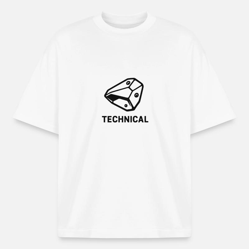Technikal Boulder - Heavyweight Unisex Boxy T-Shirt von stanley/stella	 - Weiß