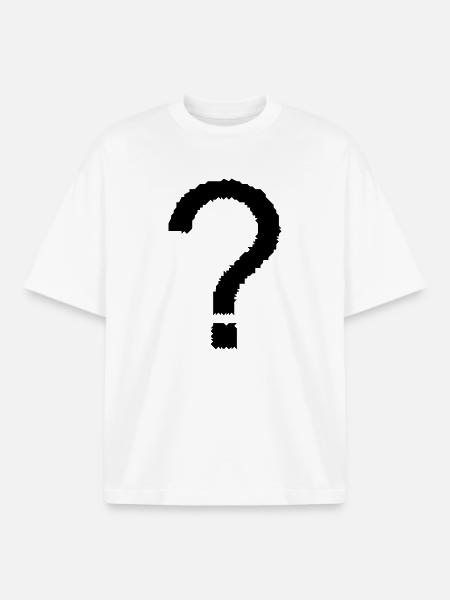 point d'interrogation - T-shirt unisexe boxy épais biologique Stanley/Stella - blanc