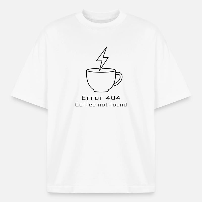 Error 404: Coffee not found - Boxy Heavyweight Unisex Organic T-Shirt von Stanley/Stella - Weiß