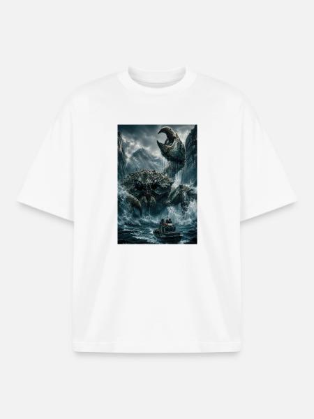 frozen bound Kraken Standoff - Boxy Heavyweight Unisex Organic T-Shirt by Stanley/Stella - white