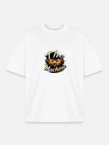 The Machine Boxing Power - Boxy Heavyweight Unisex Organic T-Shirt by Stanley/Stella - white