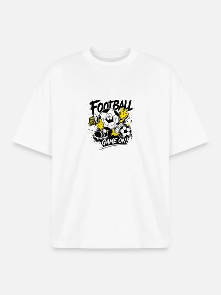Game On Football Adventure - Boxy Heavyweight Unisex Organic T-Shirt by Stanley/Stella - white