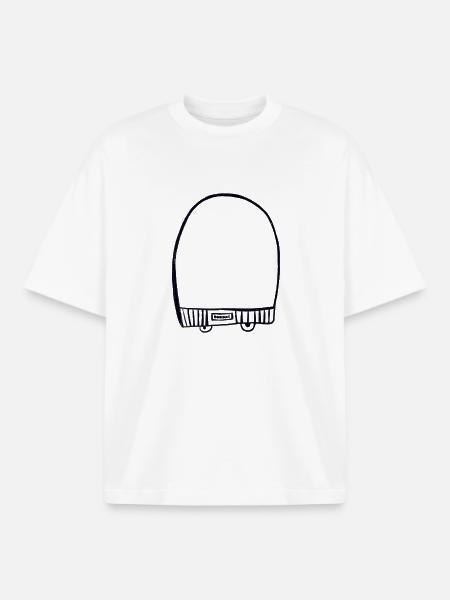 Black cap - Boxy Heavyweight Unisex Organic T-Shirt by Stanley/Stella - white