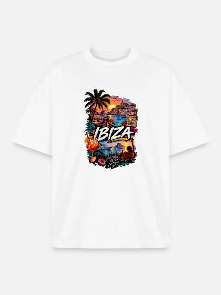 Ibiza Feeling - Boxy Heavyweight Unisex Organic T-Shirt von Stanley/Stella - Weiß
