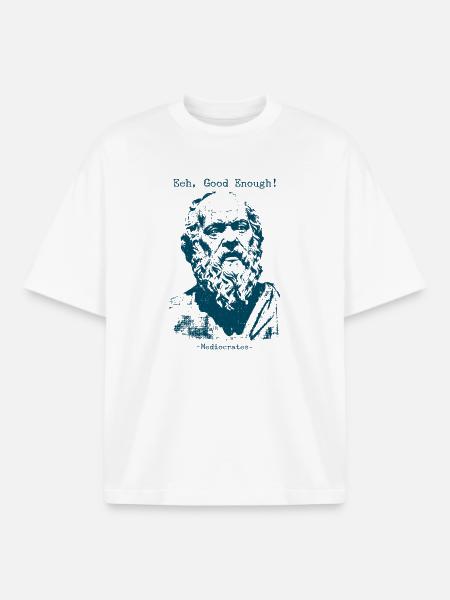 Eeh Good Enough - Mediocrates - Boxy Heavyweight Unisex Organic T-Shirt von Stanley/Stella - Weiß