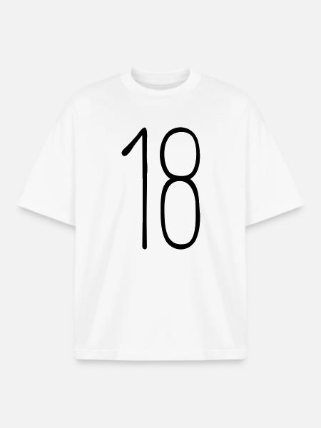18 - Boxy Heavyweight Unisex Organic T-Shirt von Stanley/Stella - Weiß