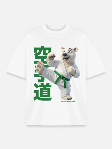 Karate Eisbär - Boxy Heavyweight Unisex Organic T-Shirt von Stanley/Stella - Weiß