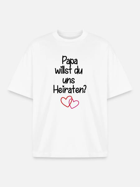 Papa_Heiraten - Boxy Heavyweight Unisex Organic T-Shirt von Stanley/Stella - Weiß