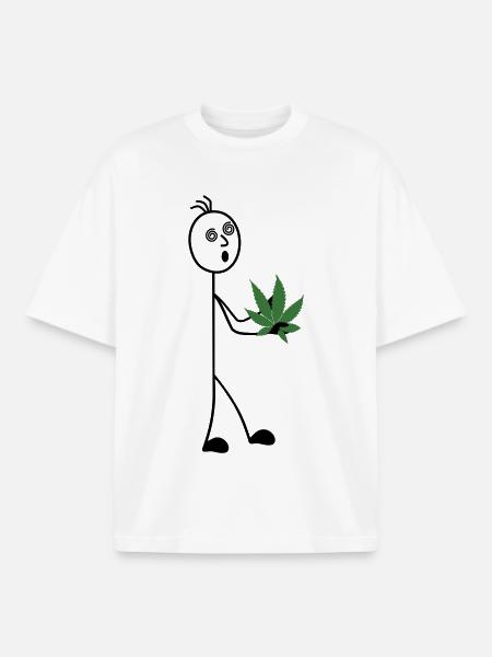Hobbygärtner Strichmännchen - Boxy Heavyweight Unisex Organic T-Shirt von Stanley/Stella - Weiß