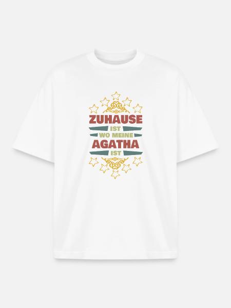 Geschenk für Agatha - Boxy Heavyweight Unisex Organic T-Shirt von Stanley/Stella - Weiß