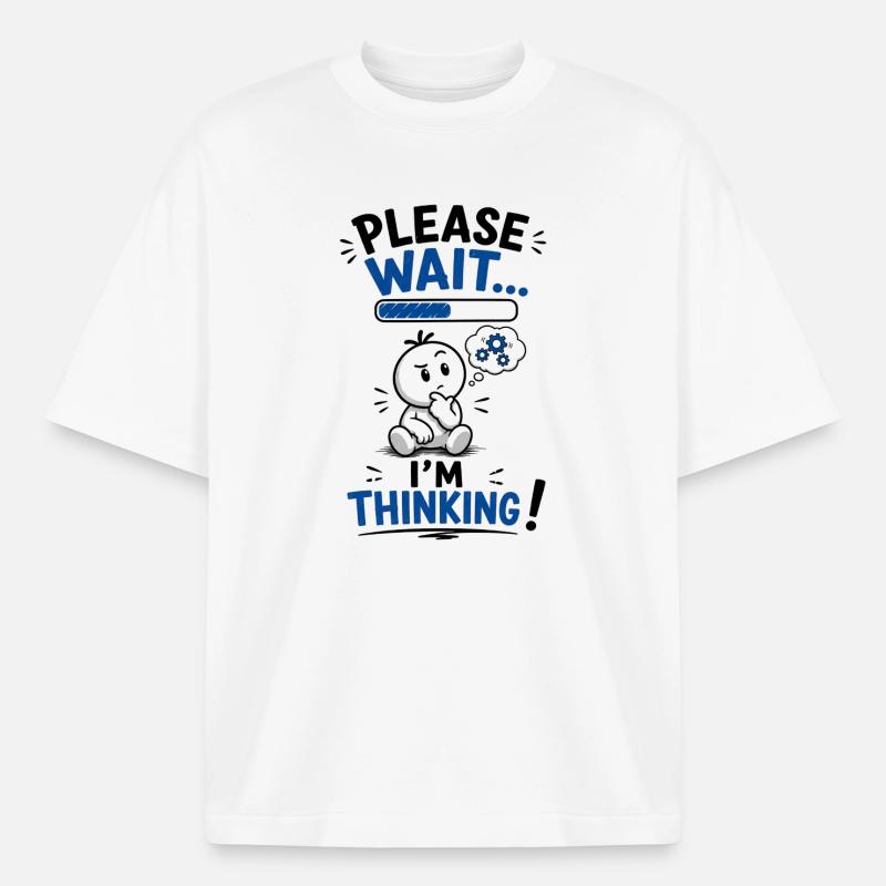 Wait... Loading reflection - Boxy Heavyweight Unisex Organic T-Shirt by Stanley/Stella - white