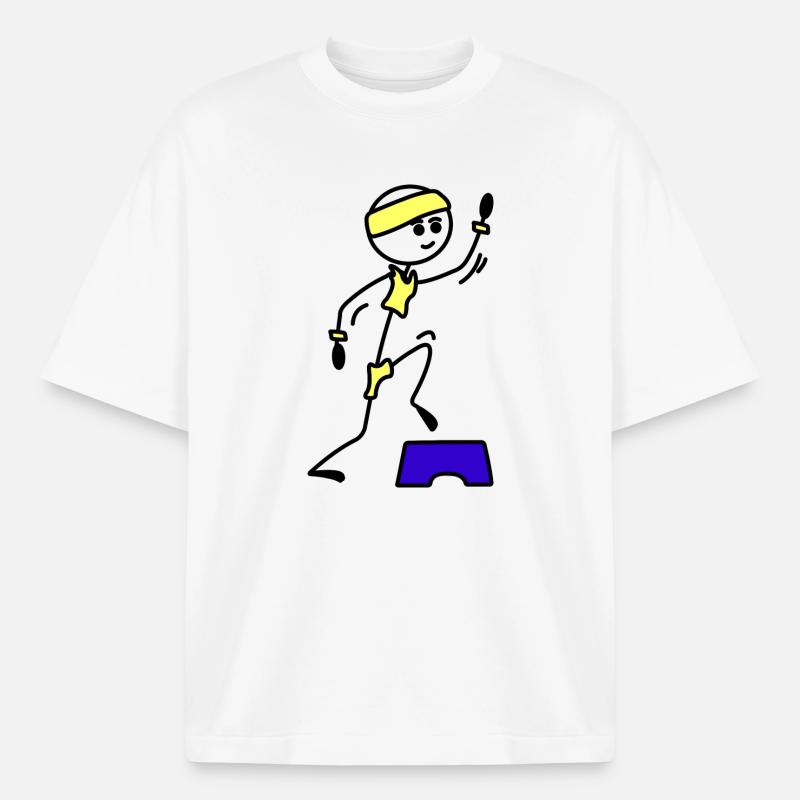 Schritte oder Aerobic Mädchen Trainingsübung - Boxy Heavyweight Unisex Organic T-Shirt von Stanley/Stella - Weiß