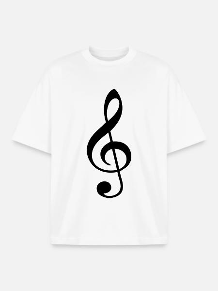 Clef - Boxy Heavyweight Unisex Organic T-Shirt by Stanley/Stella - white