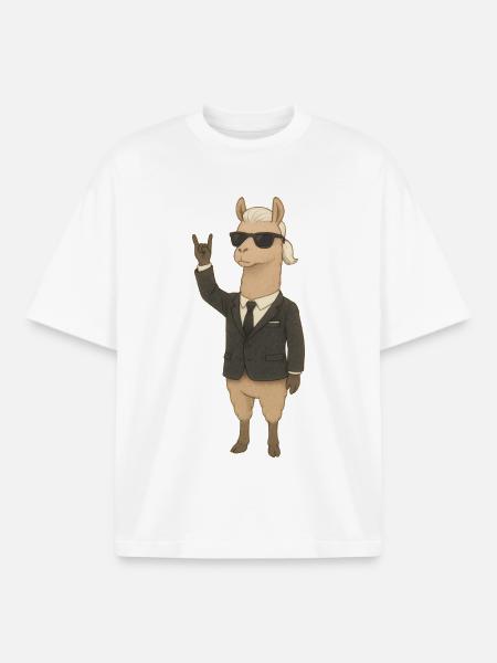 Karl Lamafeld rocks - Boxy Heavyweight Unisex Organic T-Shirt by Stanley/Stella - white