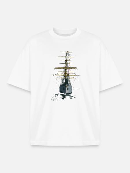 Gorch Fock - Boxy Heavyweight Unisex Organic T-Shirt von Stanley/Stella - Weiß