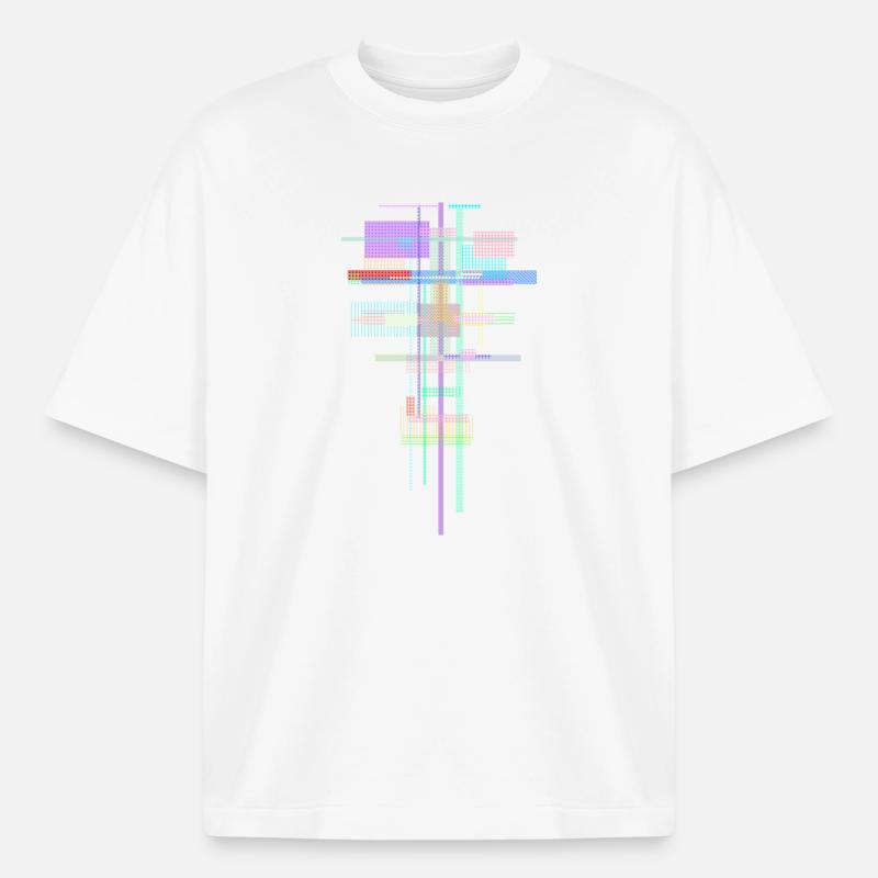 Pattern Abstract - Space Architecture - Boxy Heavyweight Unisex Organic T-Shirt by Stanley/Stella - white