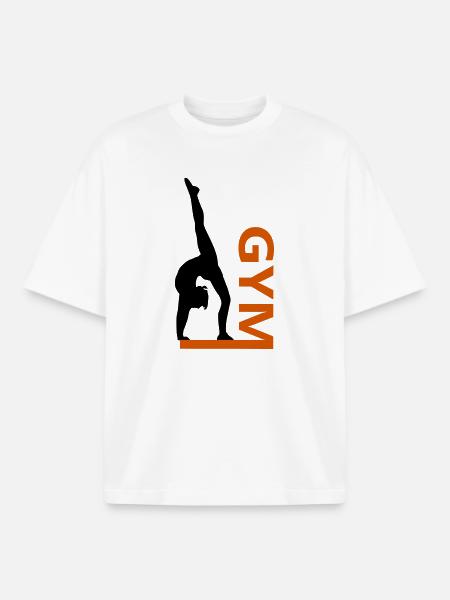 Gymnastics - Boxy Heavyweight Unisex Organic T-Shirt by Stanley/Stella - white
