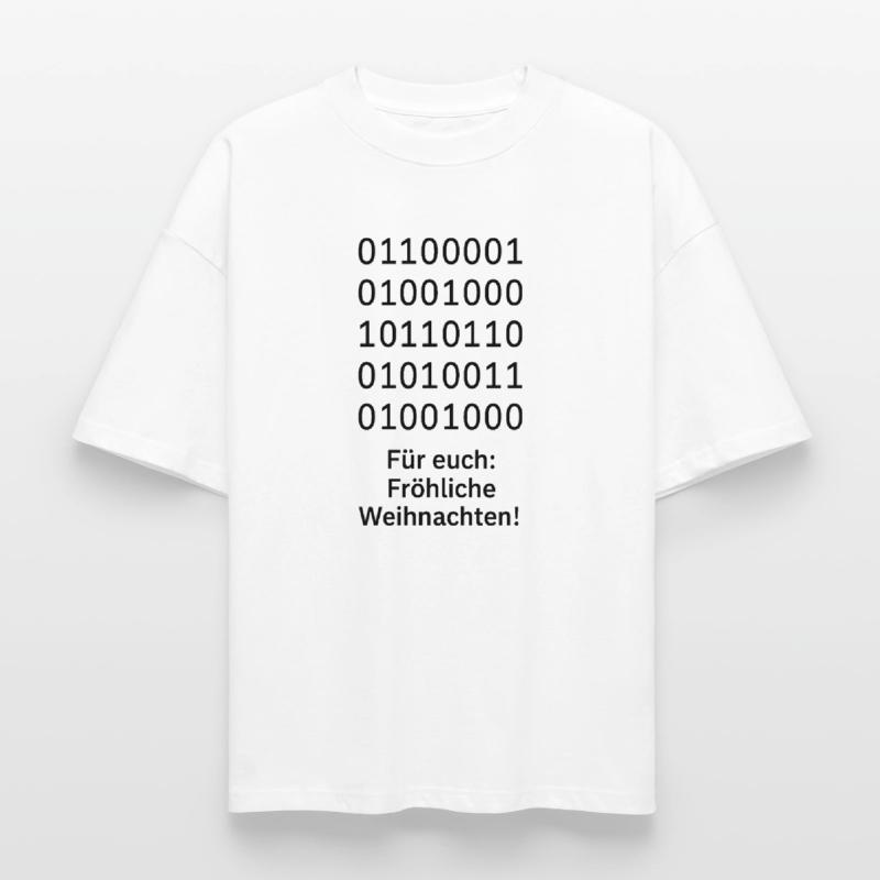 Binary Code Weihnachtszauber Boxy Heavyweight Unisex Organic T-Shirt von Stanley/Stella
