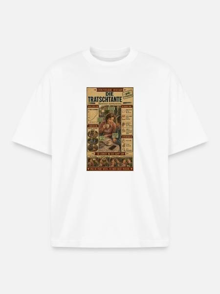 Die Tratschtante – Streng vertraulich - Boxy Heavyweight Unisex Organic T-Shirt von Stanley/Stella - Weiß