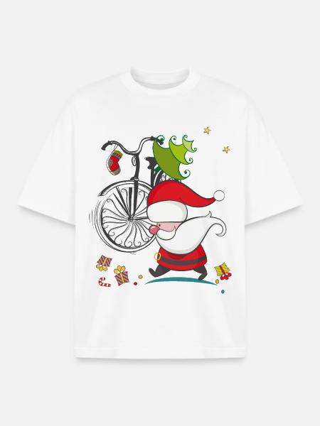 Weihnachtsmann im Stress - Boxy Heavyweight Unisex Organic T-Shirt von Stanley/Stella - Weiß