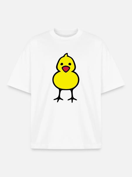 Küken - Boxy Heavyweight Unisex Organic T-Shirt von Stanley/Stella - Weiß
