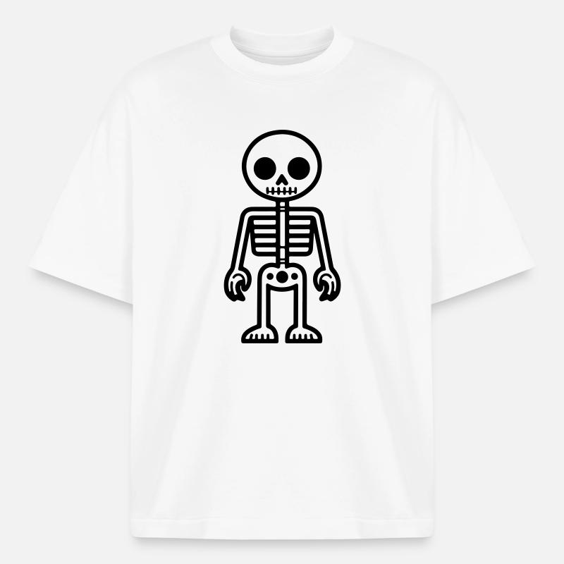 Skeleton Comic - Heavyweight Boxy Unisex T-Shirt by Stanley/Stella - white