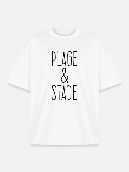 Plage et stade - T-shirt unisexe boxy épais biologique Stanley/Stella - blanc