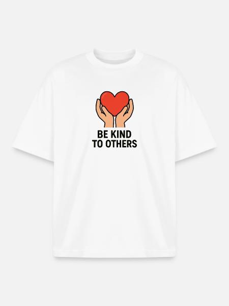 Hands Holding Heart of Kindness - Boxy Heavyweight Unisex Organic T-Shirt by Stanley/Stella - white