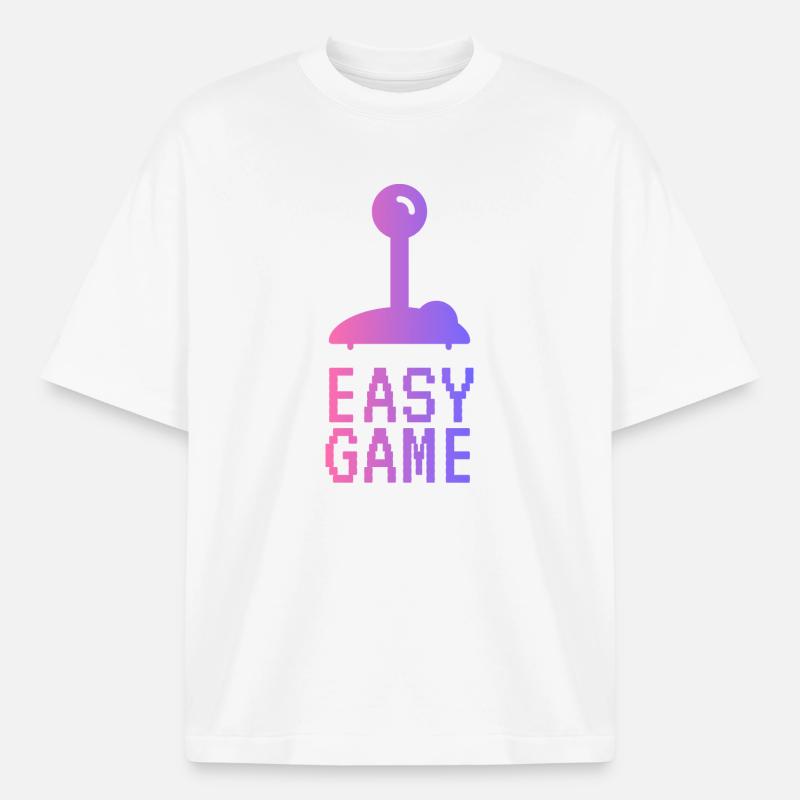 Easy Pixel Gradient Game - Boxy Heavyweight Unisex Organic T-Shirt by Stanley/Stella - white
