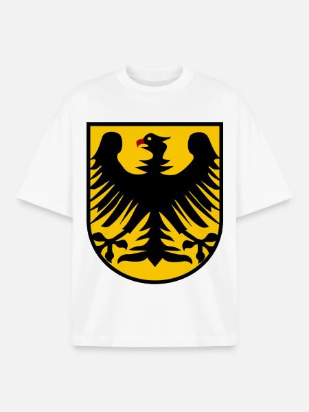 The German Eagle - Boxy Heavyweight Unisex Organic T-Shirt by Stanley/Stella - white