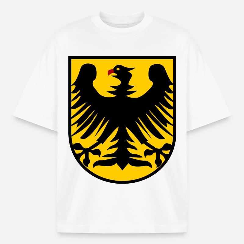 The German Eagle - Boxy Heavyweight Unisex Organic T-Shirt by Stanley/Stella - white