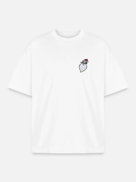 Weihnachtsmann & Co. KG Stickmotiv Weihnachtsmann - Boxy Heavyweight Unisex Organic T-Shirt von Stanley/Stella - Weiß