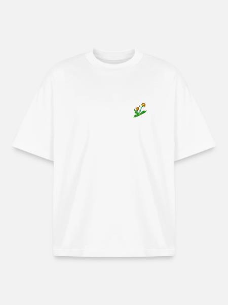 Dandelion - Boxy Heavyweight Unisex Organic T-Shirt by Stanley/Stella - white