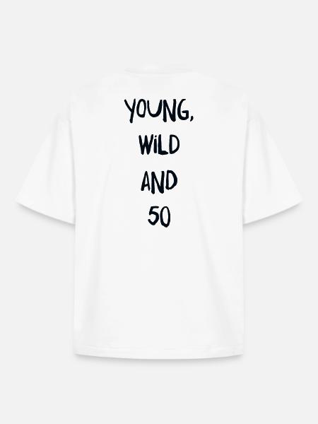 50th birthday - Boxy Heavyweight Unisex Organic T-Shirt by Stanley/Stella - white